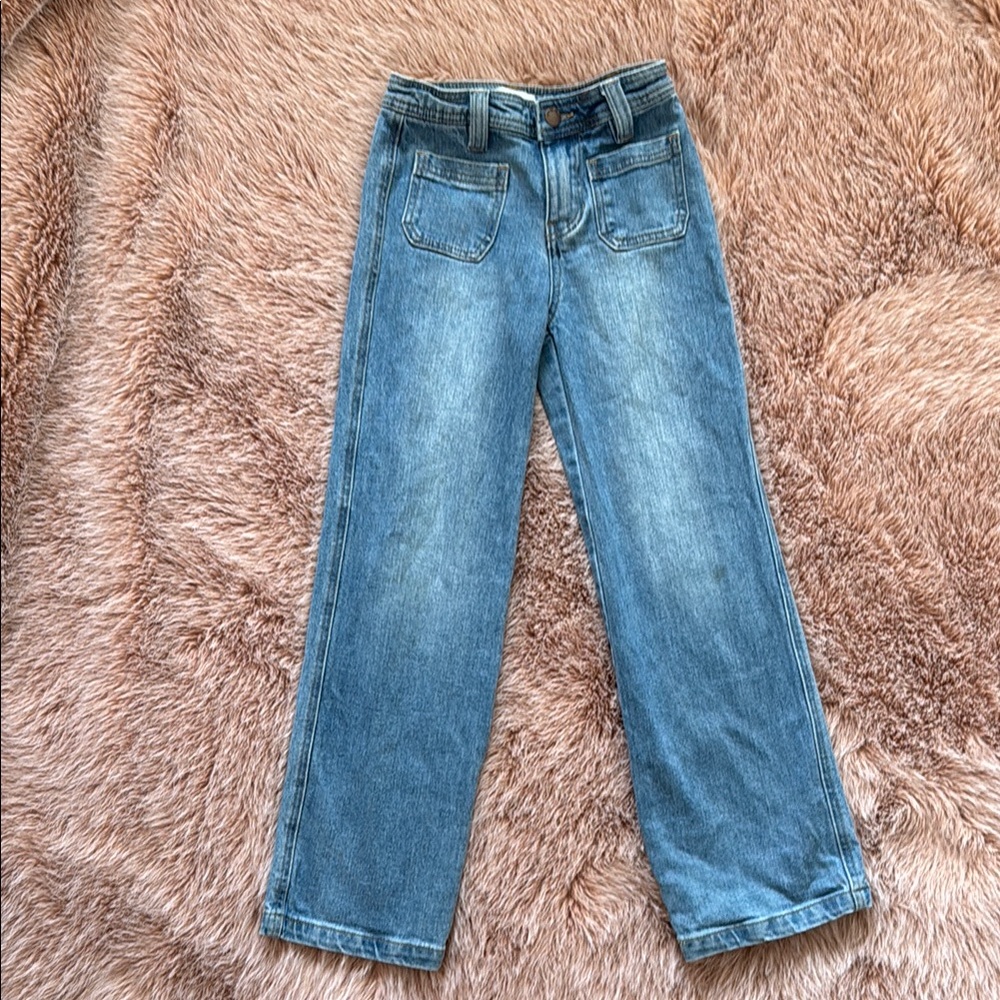 Blue Denim Jeans RSQ Girls Wide Leg